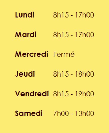NOS HORAIRES